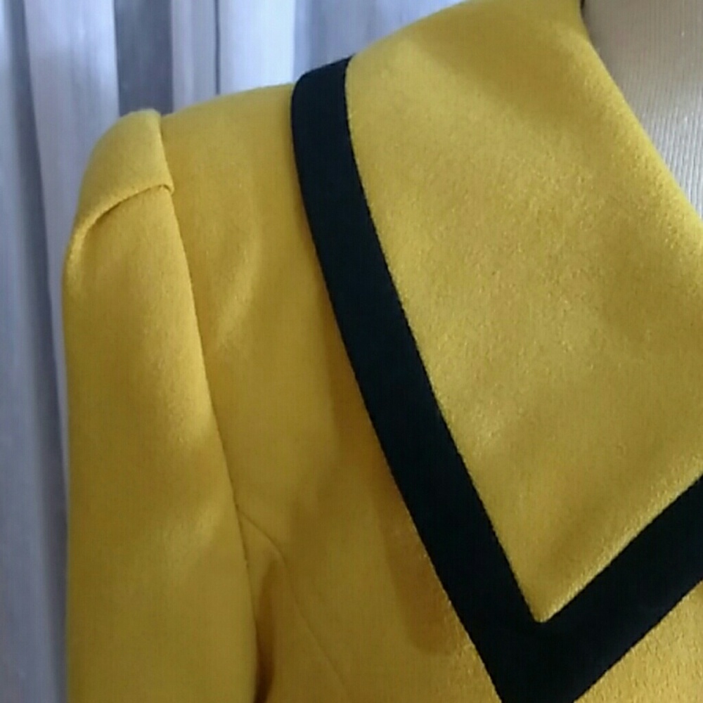 Albert Nipon  Vintage jacket size 10 mustard color - Picture 3 of 7